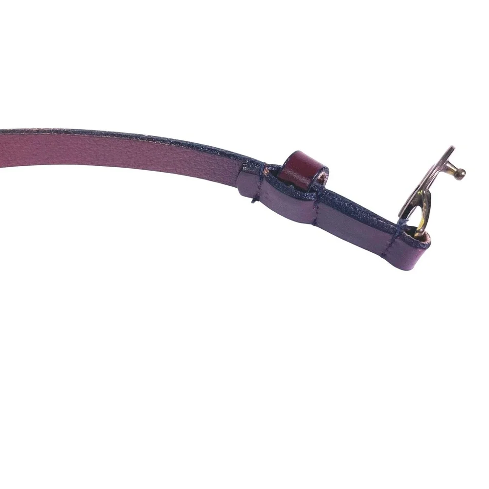 Etienne Aigner Western‎ Leather Belt Womens XS 26-29 in Horseshoe Burgundy